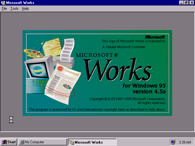 Microsoft Works 4.5 - Splash